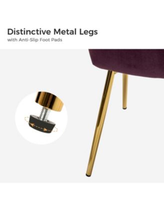 Set of 2  Polyester Velvet Modern Design, Upholstered  Milia Dining Chair