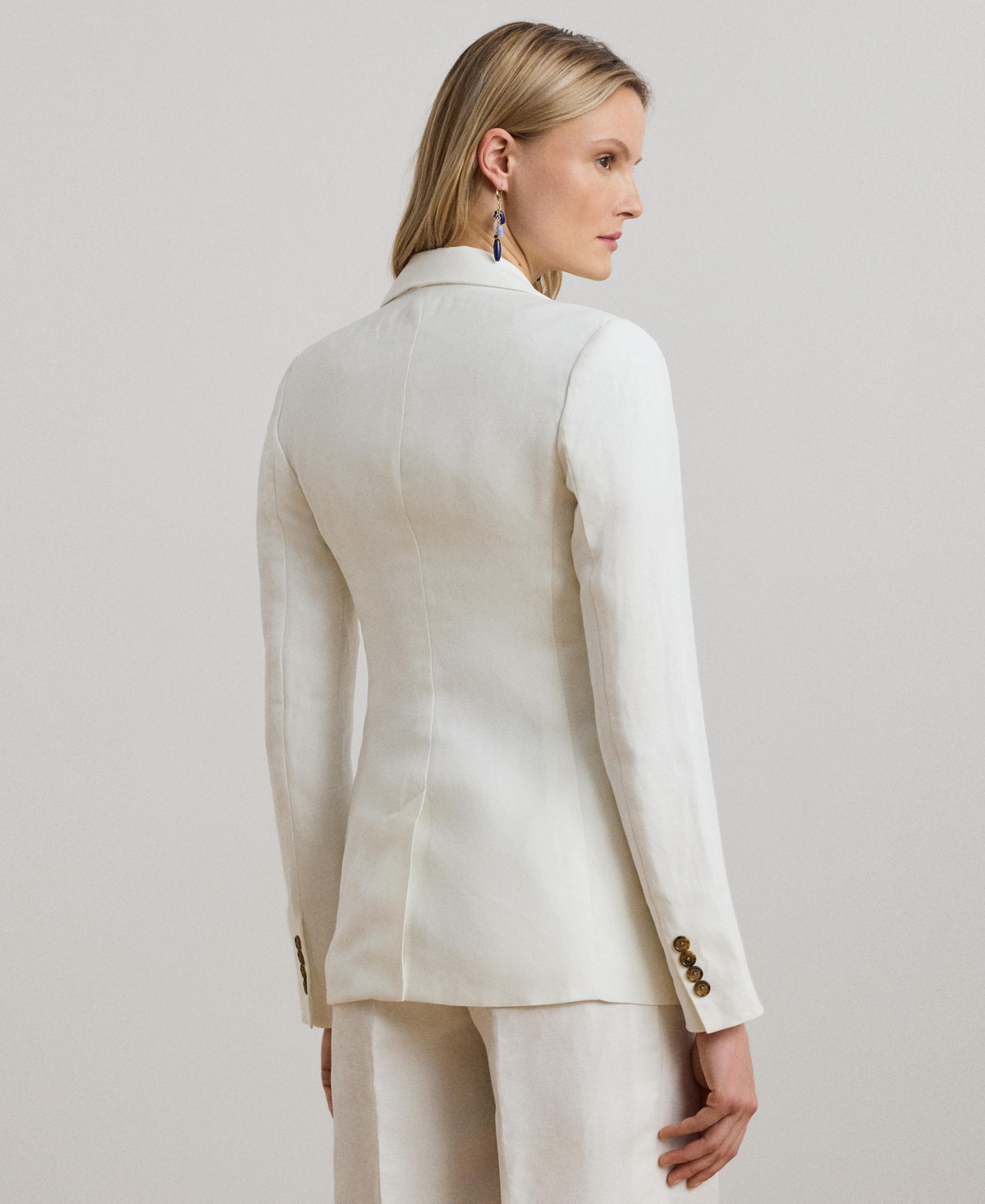 RALPH LAUREN WOMEN'S LINEN-BLEND TWILL BLAZER 