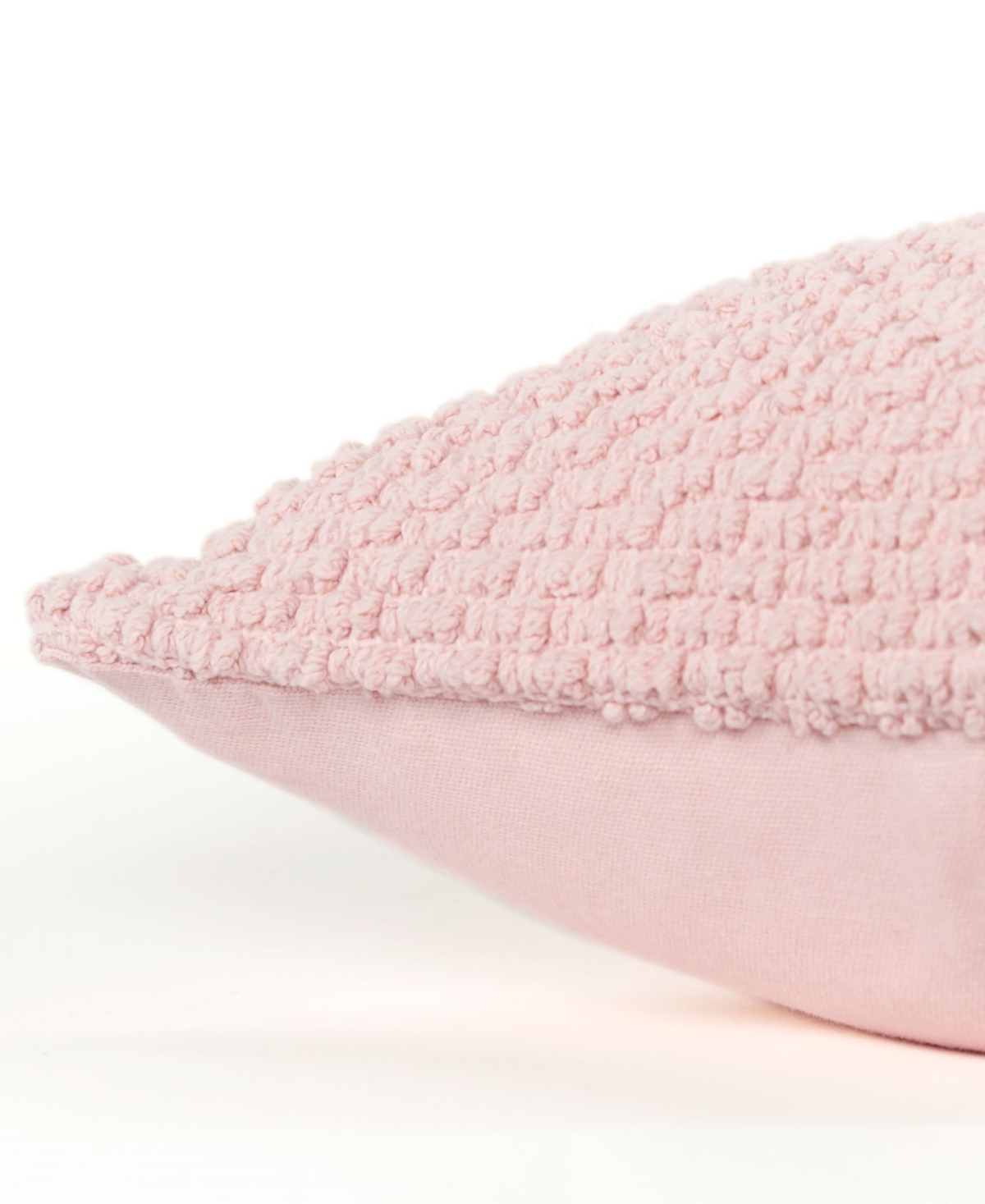 Rizzy Home Urban Farmhouse Solid Woven Decorative Pillow, 20" X 20" In Blush