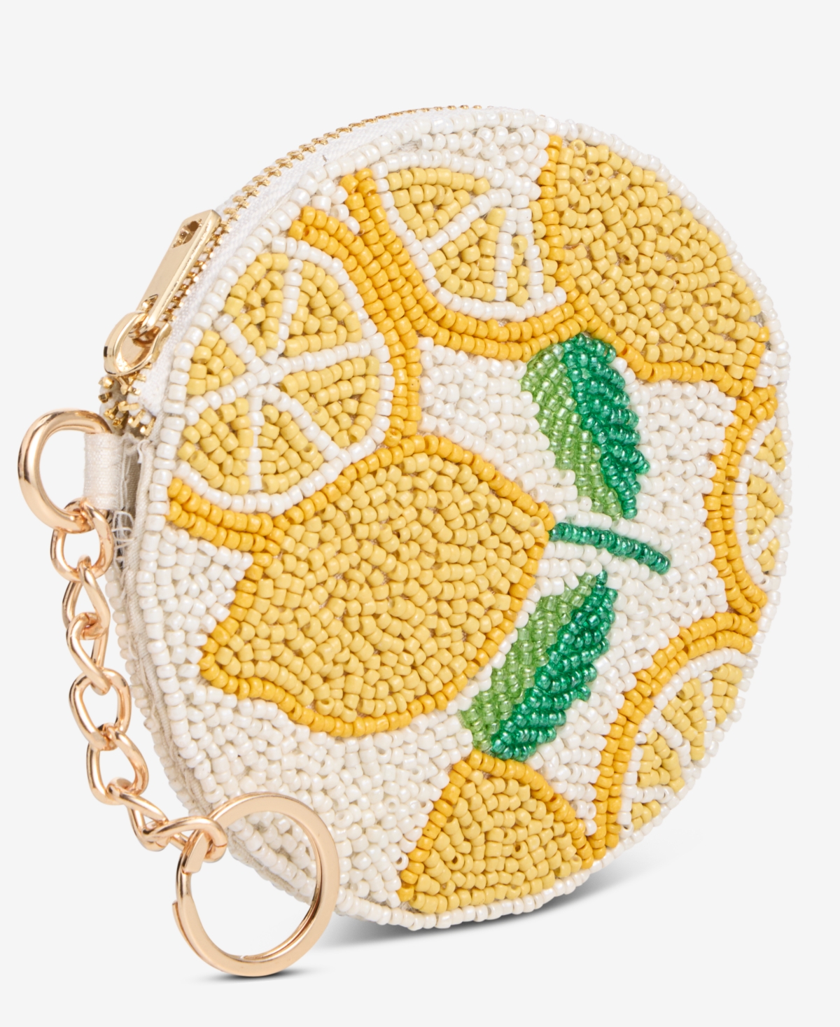 On 34th Hand Beaded Round Coin Purse, Exclusively At Macy's In Yellow