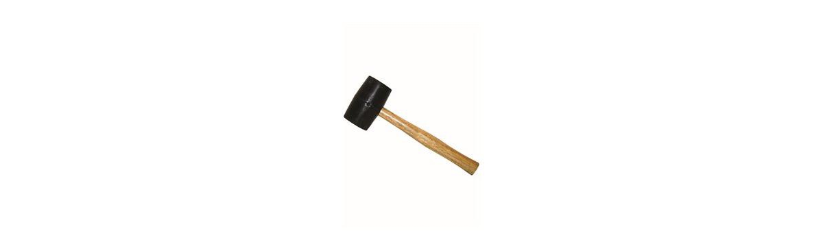 15-220 Rubber Mallet - Black 24 ounce - 13-inch Wood Handle