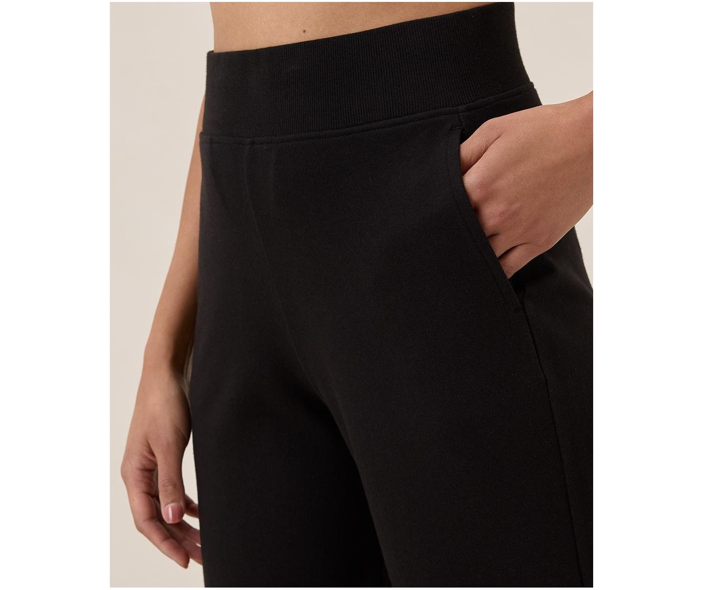Женские брюки Pact Organic Cotton Airplane Wide Leg - 29" Inseam, цвет: Чёрный — фото 3