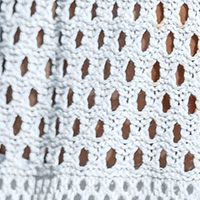 Women's Beige Crochet V-Neck Short Sleeve Cover-Up Mini Beach Dress