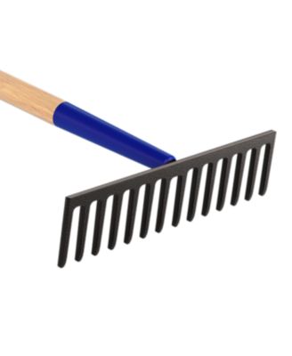 Bon 14-639 Road Rake - Heavy Duty 15 1/2-inch - 66-inch Wood Handle