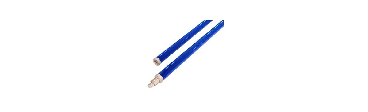 12-296 Threaded Handle - 1 3/8-inch Aluminum - 6 Foot - Blue