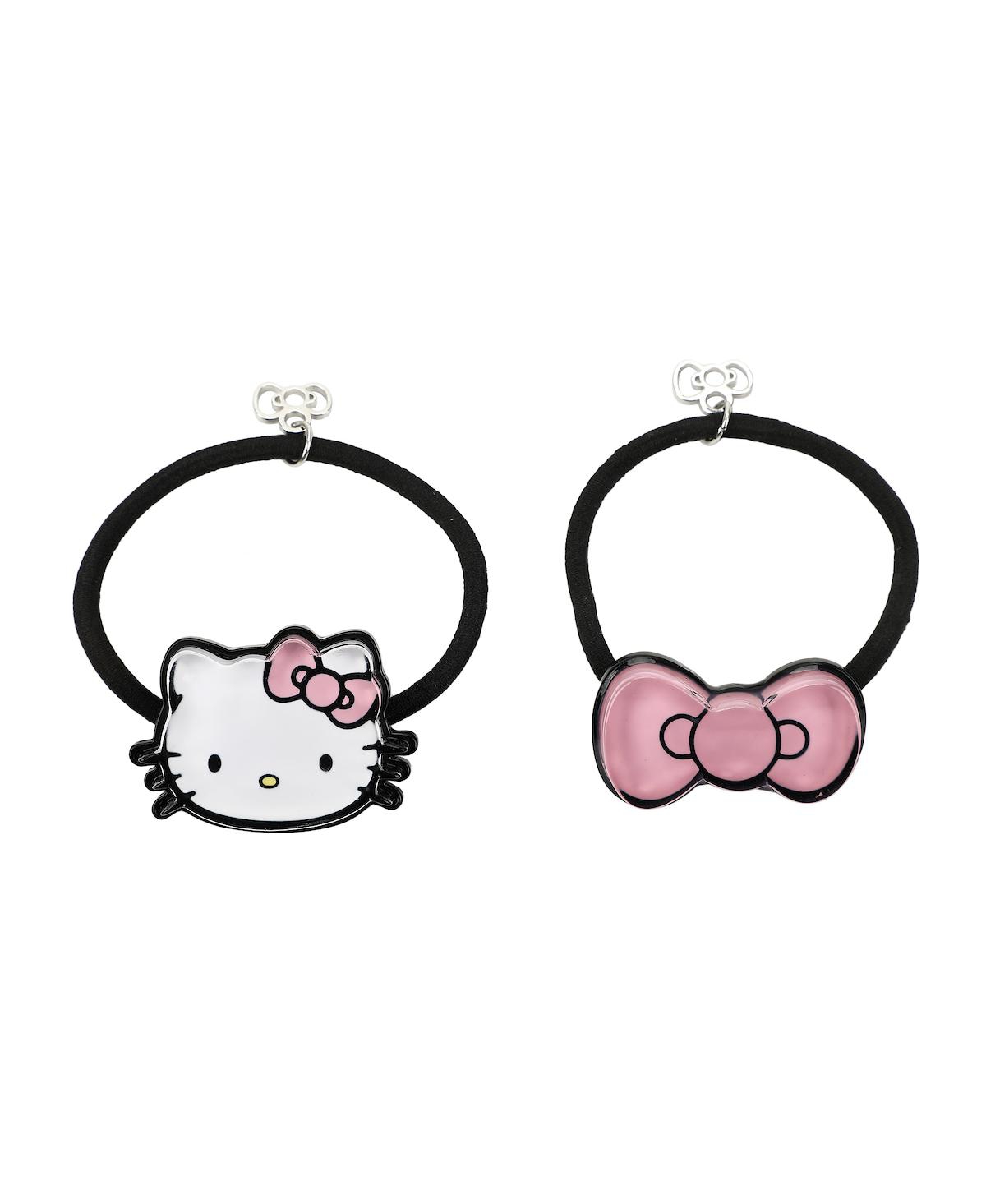 Character & Bow 2-Piece Stretchy Hair Tie Set - Hkc 2-piece bow