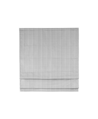 Basketweave Room Darkening Cordless Roman Shade, Single Panel for Bedroom, Thermal Insulated Window Blind Treatment for Living Room, Width 29 length 64 inches, Grey Window Panel