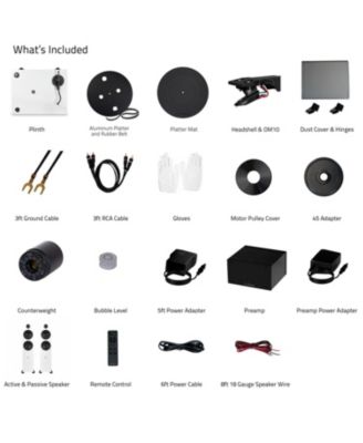 RT82 Turntable, PA10 Phono Preamp, Ai81 Powered Speakers, Ortofon OM10 Cartridge, 150W Class D Amplifier, Bluetooth