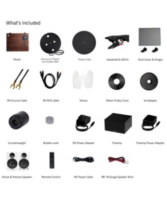 RT82 Turntable, PA10 Phono Preamp, Ai81 Powered Speakers, Ortofon OM10 Cartridge, 150W Class D Amplifier, Bluetooth