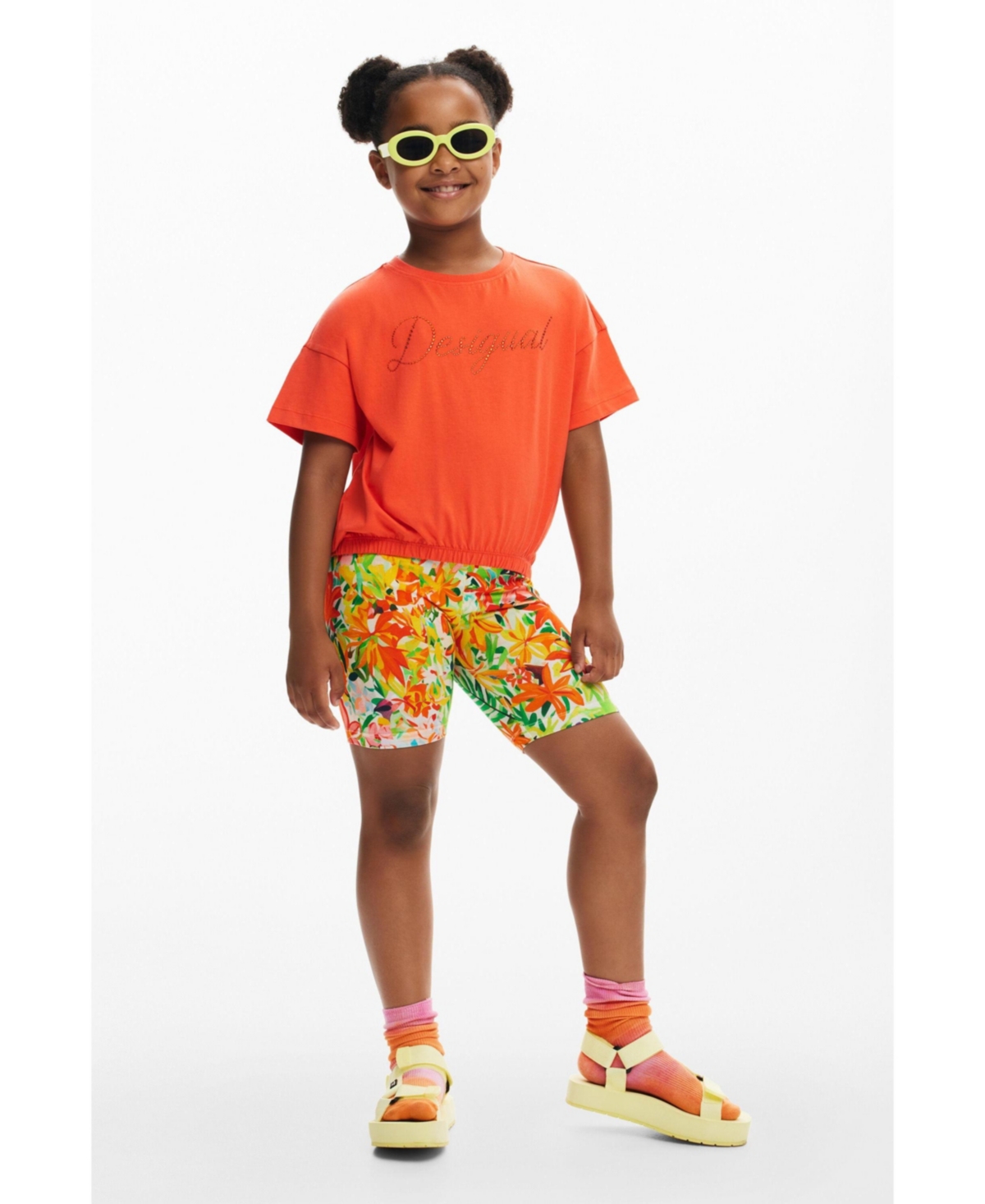 Desigual Girls Girls's Printed Short Leggings In Multi