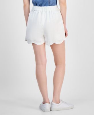 Women's Embroidered Cutwork Pull-On Shorts, Exclusively at Macy's 