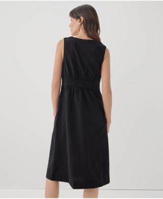 Women's Cotton Canopy Linen Blend Button-Front Dress