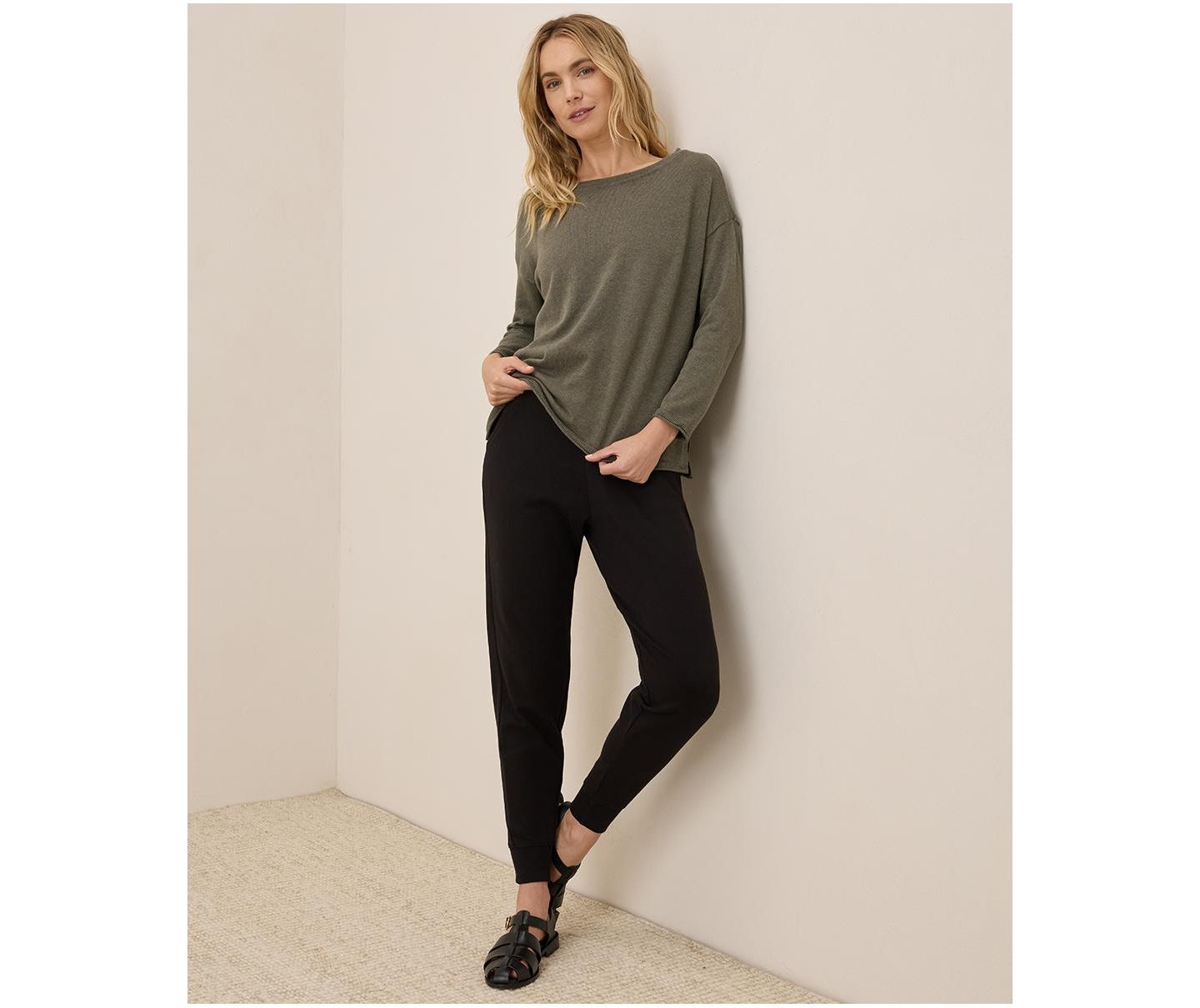 Женские брюки Pact Organic Cotton Airplane Jogger, цвет: Чёрный — фото 2