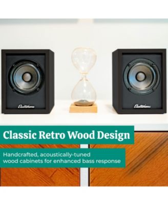 Montrose, Upgradable Vinyl Record Player with Huntley, Powered Bluetooth Bookshelf Speakers, 3" Driver, for Warm Natural Sound