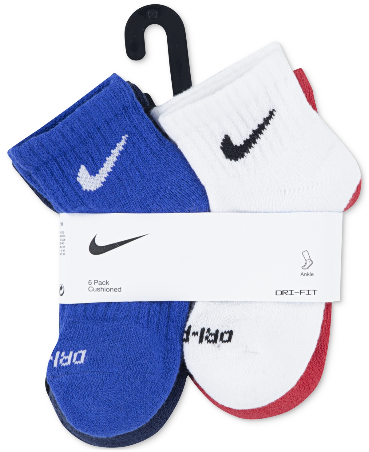 Nike Little Kids' 6-pk. Ankle Socks In Multi