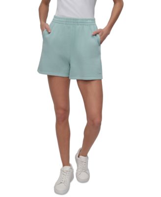 DKNY - Women's Embroidered Logo Smocked 4" Shorts