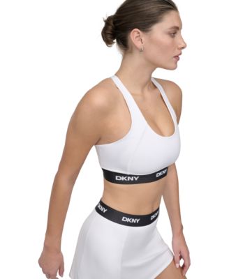 Women's Logo-Band Scoop-Neck Racerback Sports Bra