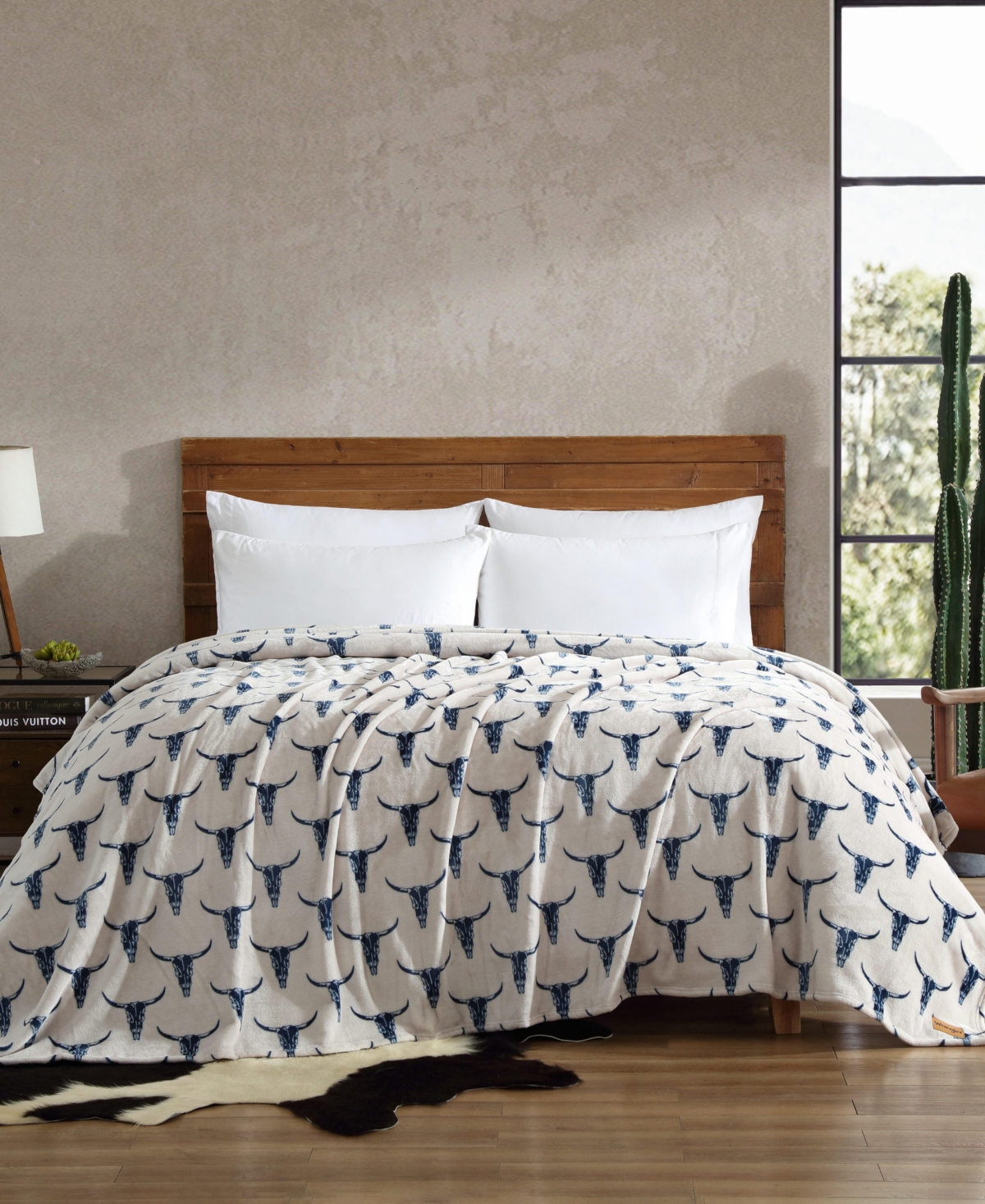 Wrangler Steer Head Ultra Soft Plush Fleece Blanket, Full/queen