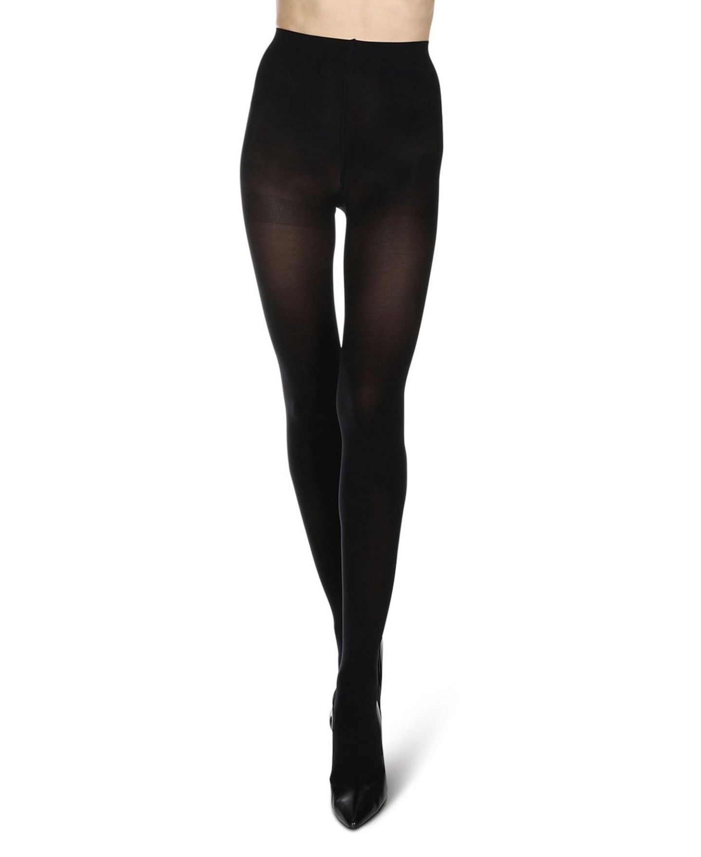 Женские колготки MeMoi Perfectly Opaque Non-Control Top Nylon Tights MO-311, цвет: Чёрный — фото 2
