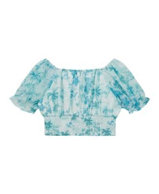 Big Girls Chiffon Flutter Sleeve Top