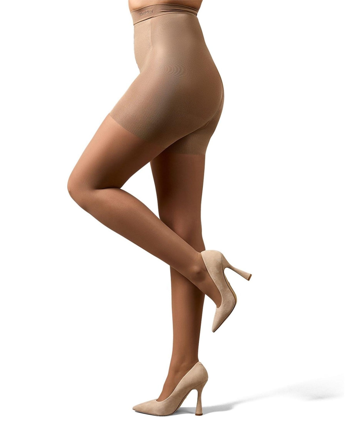 Memoi Women's Crystal Sheer Control Top Pantyhose Mm-210 In Honey