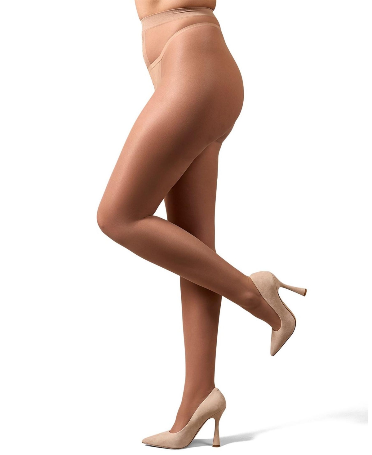 Memoi Women's Crystal Sheer Control Top Pantyhose Mm-210 In Nude