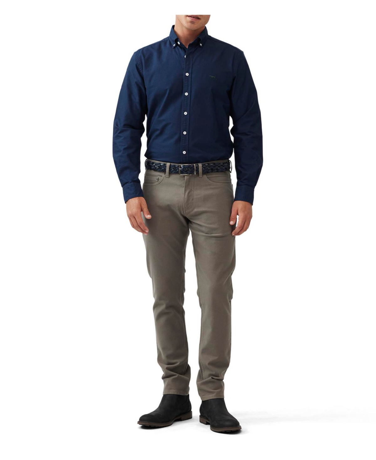 Rodd & Gunn Motion 2 Cotton Stretch Straight Fit Jeans In Green