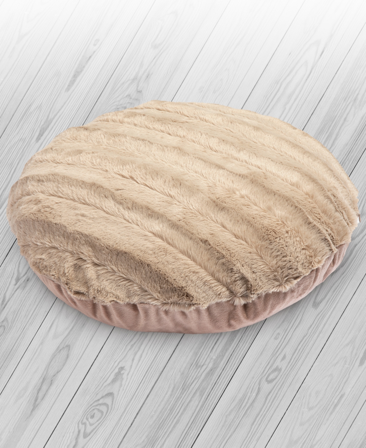 Cheer Collection Decorative Round Pillow Set, 18" X 18" In Neutral