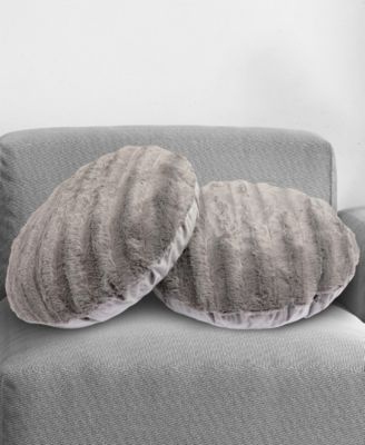 Decorative Round Deccorative Pillow Set, 18" x 18"