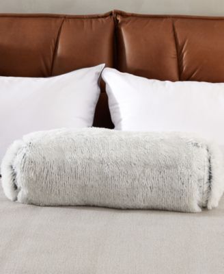 Shaggy Bolster Decorative Pillow Set, 8" x 24"