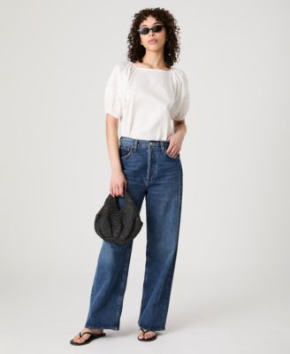 Women's Alexis Cotton Puff-Sleeve Top