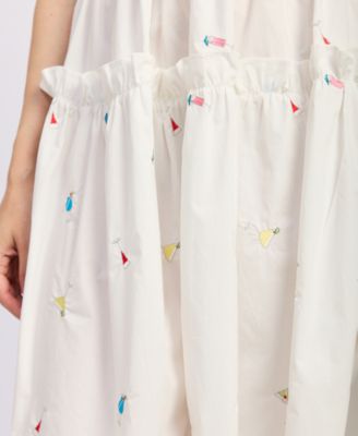 Women's Nellie Cotton Shirred Midi Dress