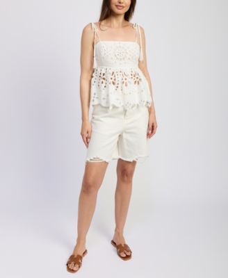 En Saison - Women's Courtney Cotton Peplum Top