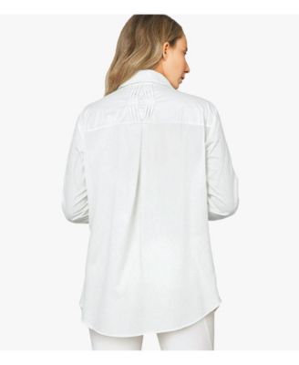 Women's Cotton Poplin Pintuck Detail Lucky Star Shirt