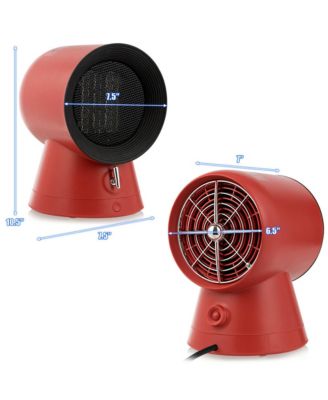 1500W Portable PTC Ceramic Space Heater Mini Electric Desktop Heating Fan Red