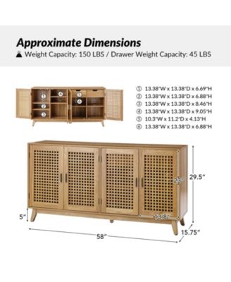 Comtemporary Alexis 58"Wide Sideboard