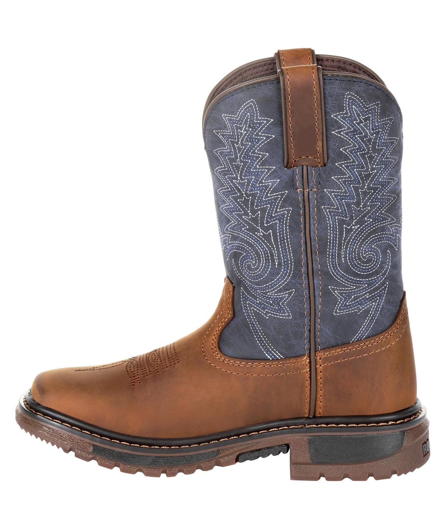 Ботинки ROCKY Ride FLX Western Boot для мальчиков, цвет: Джинсовый коричневый — фото 6