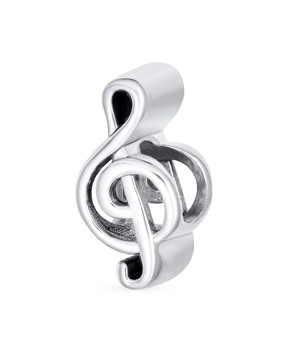 Sterling Silver G Clef Musician Charm Bead European Bracelets - Silver