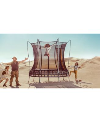 VULY 12 Ft Thunder Outdoor Trampoline with Springless Design, No Gap Netting, Galvanized Frame & Built In Games, Certified for 330 Pound Capacity