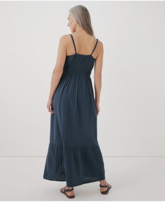 Women's Organic Cotton Coastal Double Gauze Cami Maxi Dress