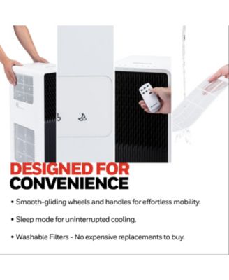 11,000 BTU Slim Portable AC with Fan, Dehumidifier – Cools Up to 500 Sq. Ft., HX2CESAWG8 (8,000 BTU SACC)