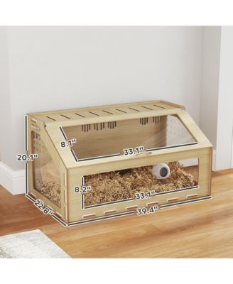 39" Hamster Cage, Gerbil Cage w/ Acrylic Window & Openable Top
