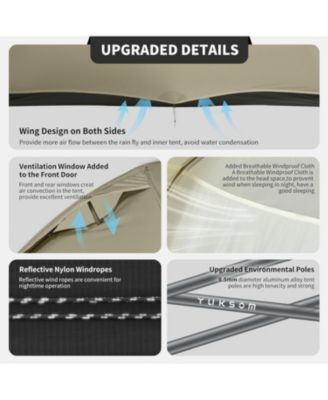 1 Person Tent Lightweight Backpacking Tent with Footprint - Free Standing Ultralight Camping Hiking Backpack Tents