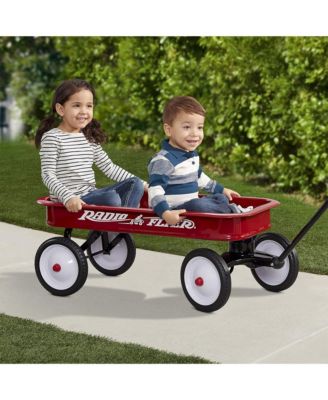 Kids Red Wagon with 10 Inch Steel Wheels and Timeless Classic Design