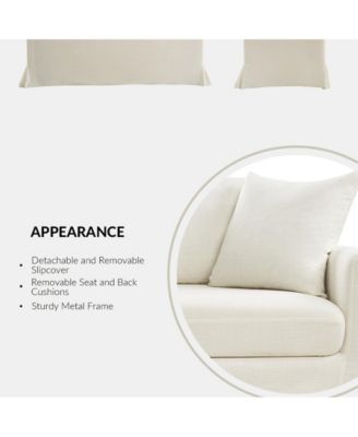 Farmhouse Patrice 80.7" Slipcovered Sofa