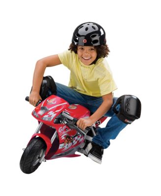 24V Mini Electric Bike, Single Speed Racing Motorcycle Pocket Rocket with 10 Inch Pneumatic Tires, Speeds up to 15 MPH, Ages 13 and Up, Red