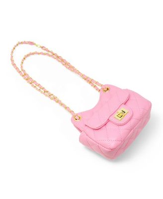 Girls Tiny Quilted Treasure Purse, Pink