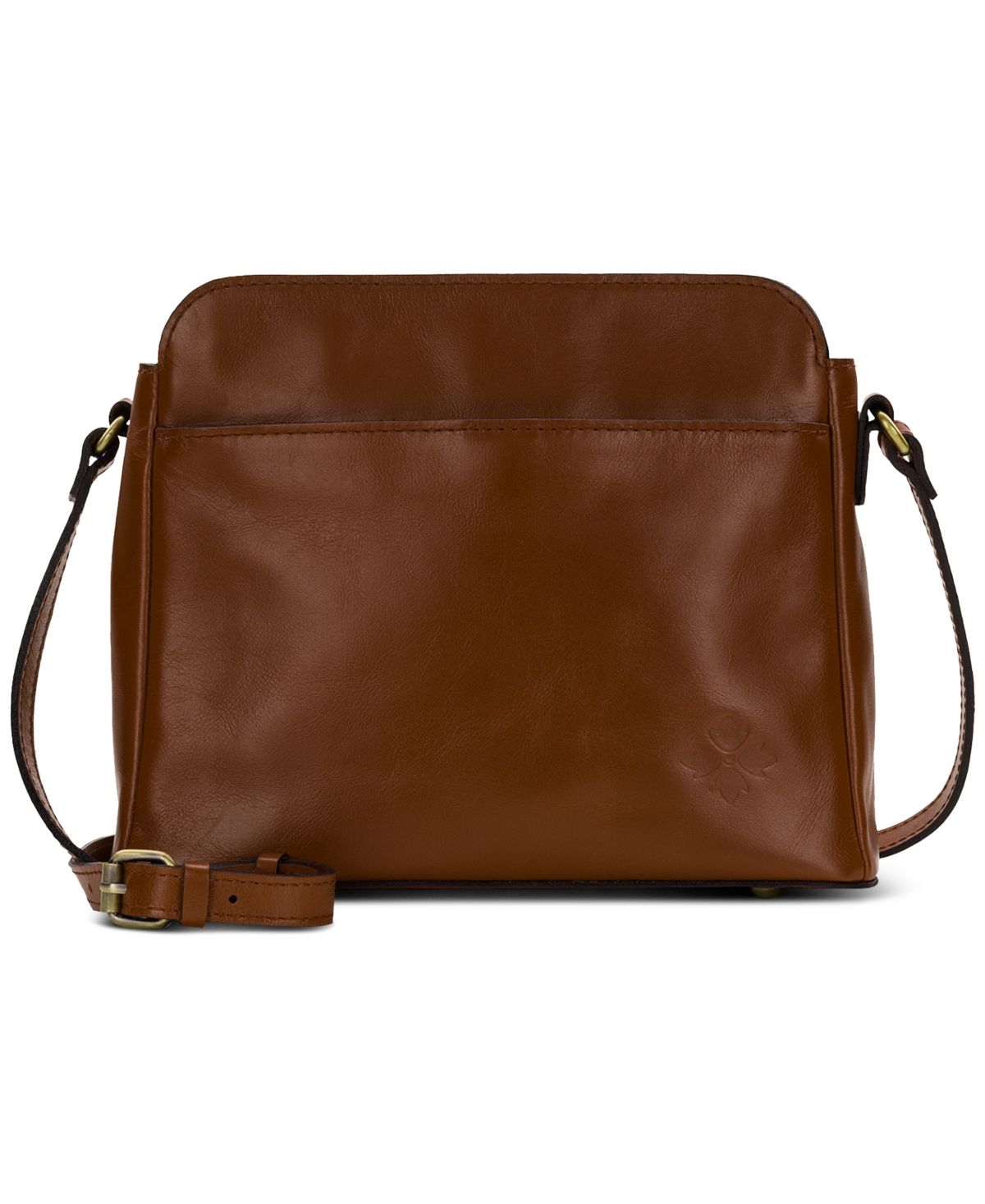 Shop Patricia Nash Ithaca Small Leather Crossbody Bag In Cognac