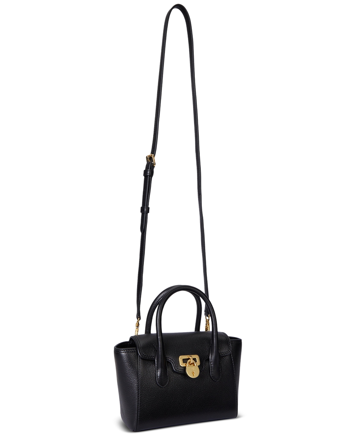 Ralph Lauren Pebbled Leather Small Tanner Satchel