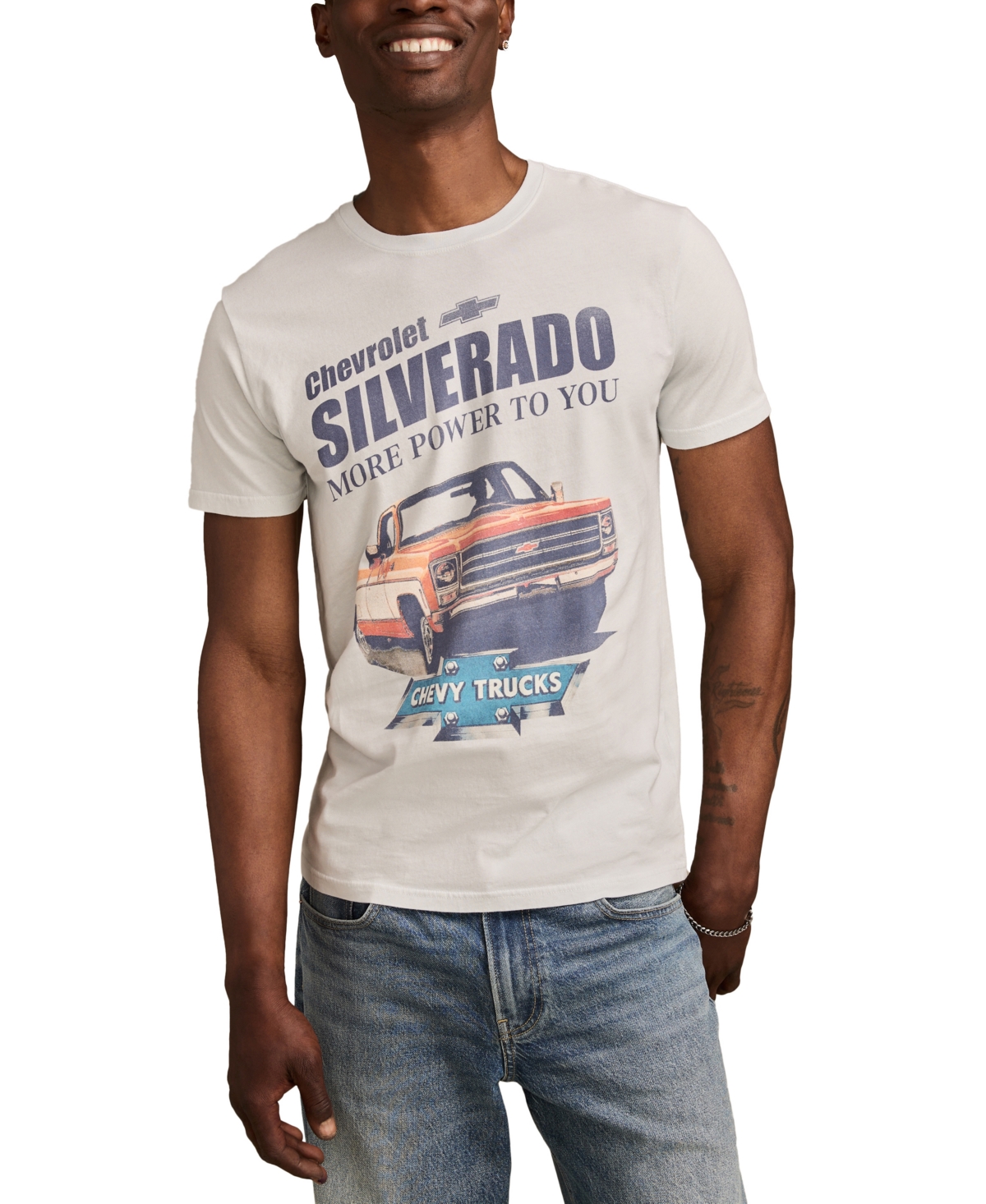 Men's Chevy Silverado Short Sleeve Crewneck Graphic T-Shirt - Illusion Blue